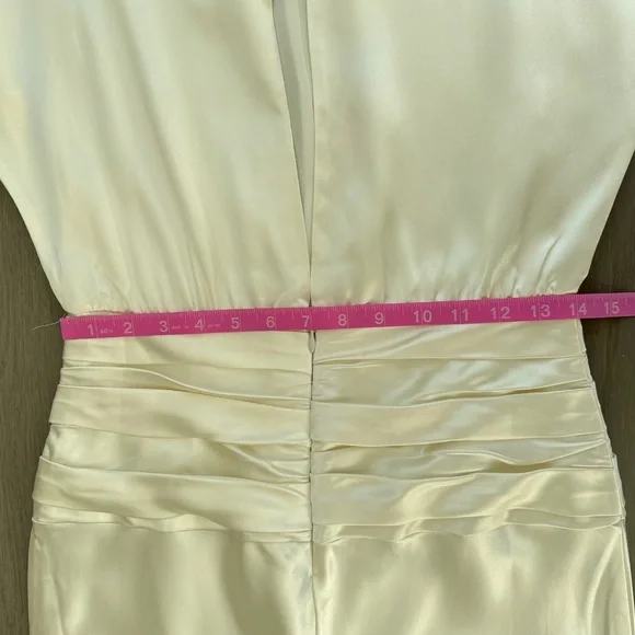 Reformation ESMEE White Ivory Silk Maxi Dress Wedding Long Sleeve with Tags - 2 - Picture 11 of 13